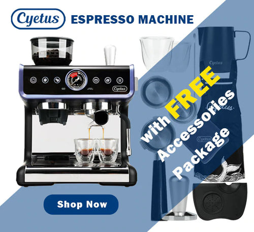Cyetus All in One Home Barista Semi-Auto Espresso Machine Black CYK7601