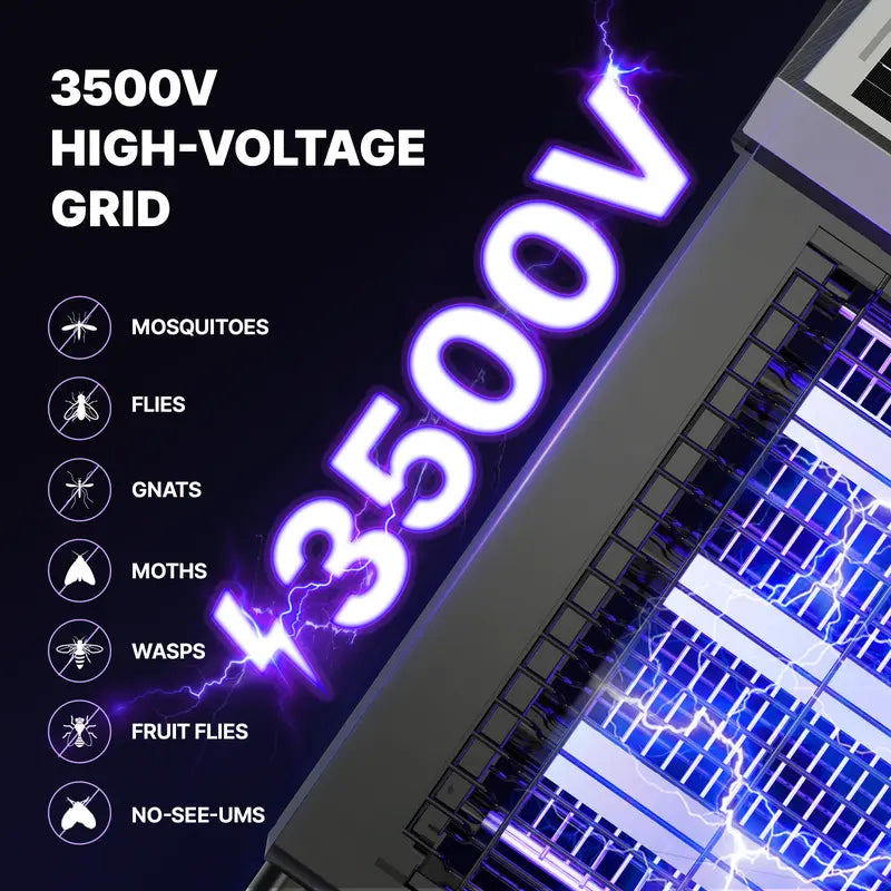 【Clearance Sale】OGERY 3500V Solar Bug Zapper, High Power Cordless Mosquito Zapper with Smart Light Sensor, Dual Solar & USB Rechargeable Insect Killer for Patio, Garden, Backyard, Outdoor Use,back to school,back to school haul