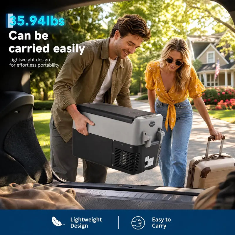 Portable 12V Car Refrigerator for Vehicles – Compact Car Fridge – Ideal for Travel, Road Trips, and Car Camping