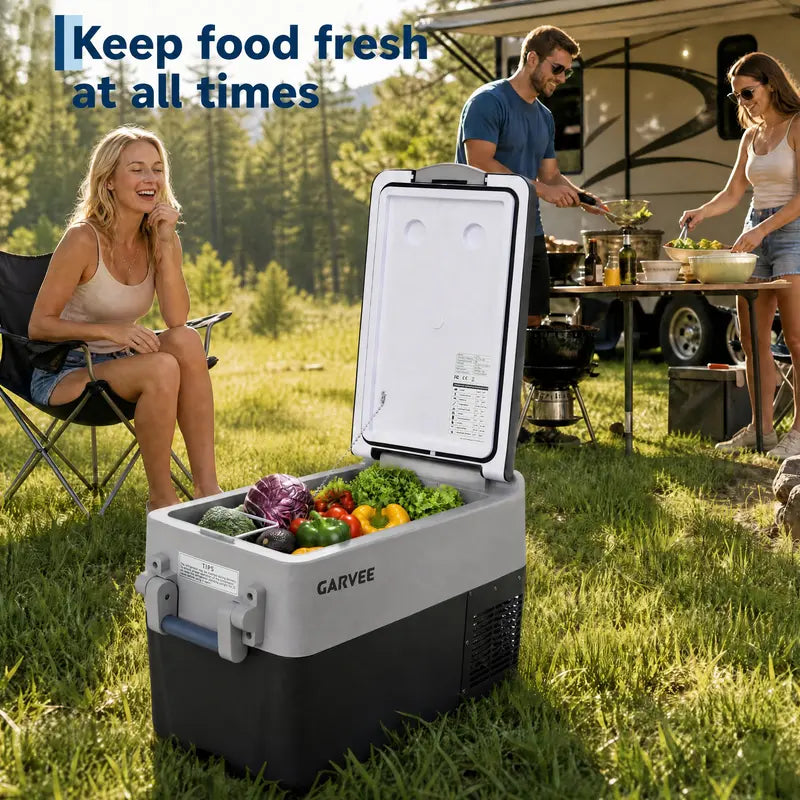 Portable 12V Car Refrigerator for Vehicles – Compact Car Fridge – Ideal for Travel, Road Trips, and Car Camping