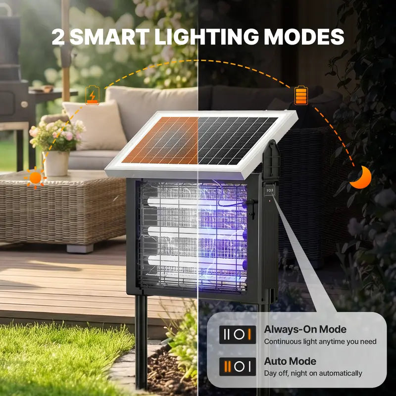 【Clearance Sale】OGERY 3500V Solar Bug Zapper, High Power Cordless Mosquito Zapper with Smart Light Sensor, Dual Solar & USB Rechargeable Insect Killer for Patio, Garden, Backyard, Outdoor Use,back to school,back to school haul